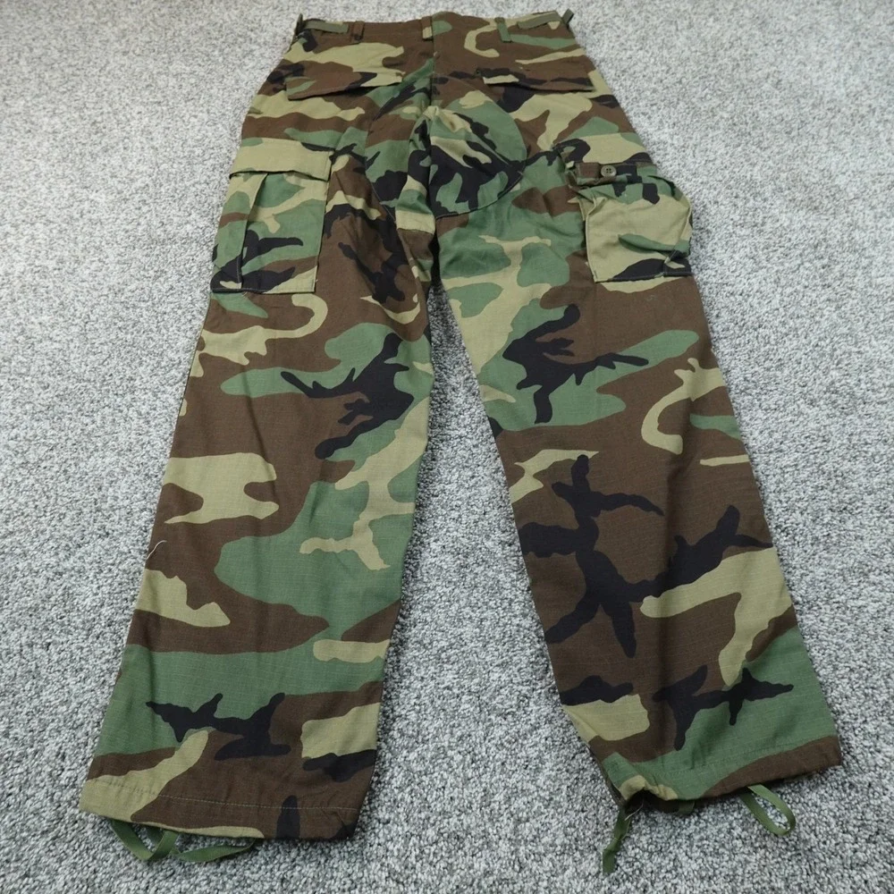 Military Pants Mens S Woodland Camo Cargo Hot Weather Combat Trouser Army ACU